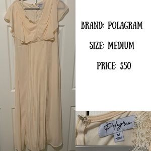 Cream ruffle dress